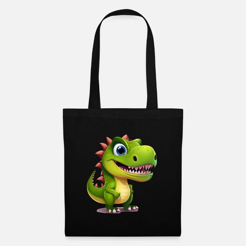 Dinosaurier - Stoffbeutel - Schwarz