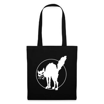 Chat anarchique - Sac en tissu - noir - Devant