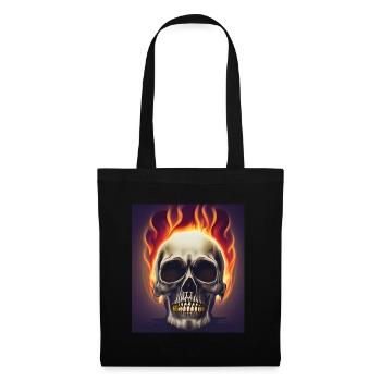 Skull fire - Sac en tissu - noir - Devant