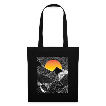montagne - Sac en tissu - noir - Devant