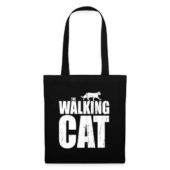 The Walking Cat - Katze - Stoffbeutel - Schwarz - Vorne