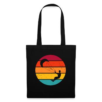 Kitesurf Hommes Femmes Kitesurfer Kitesurfer - Sac en tissu - noir - Devant