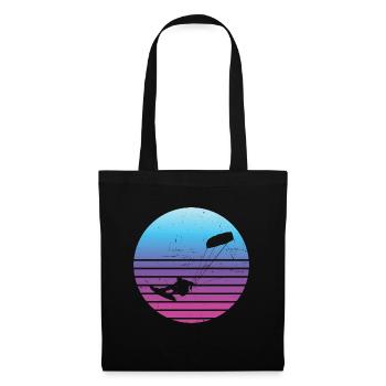 Kite Kitesurfer Kitesurfing Kitesurf Kitesurfen - Sac en tissu - noir - Devant