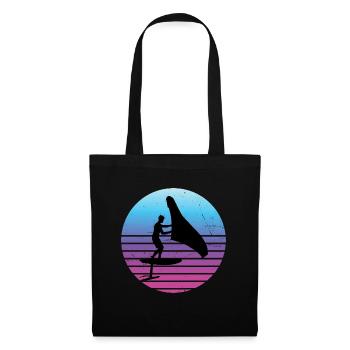 wingsurf hydrofoil wingsurfing wingfoil foilwing - Tote Bag - black - Front
