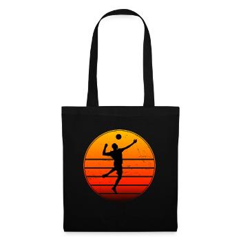 Faustballspieler Herren Faustball Damen Fistball - Stoffbeutel - Schwarz - Vorne