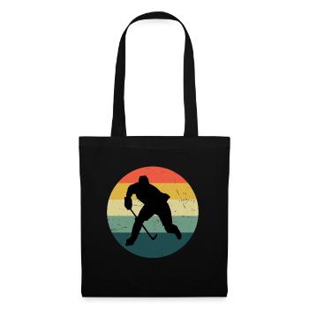 Joueuse de hockey sur glace féminin Jeux de hockey sur glace - Sac en tissu - noir - Devant