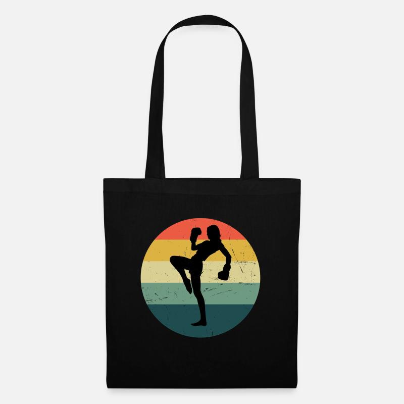 Kickbox Herren Kickboxen Boxen Kickboxer - Stoffbeutel - Schwarz