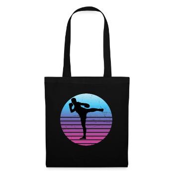 Boxe Thaï Féminine Thai Muay Thai Hommes - Sac en tissu - noir - Devant