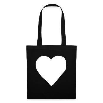 Emoji poker heart sketch white - Tote Bag - black - Front