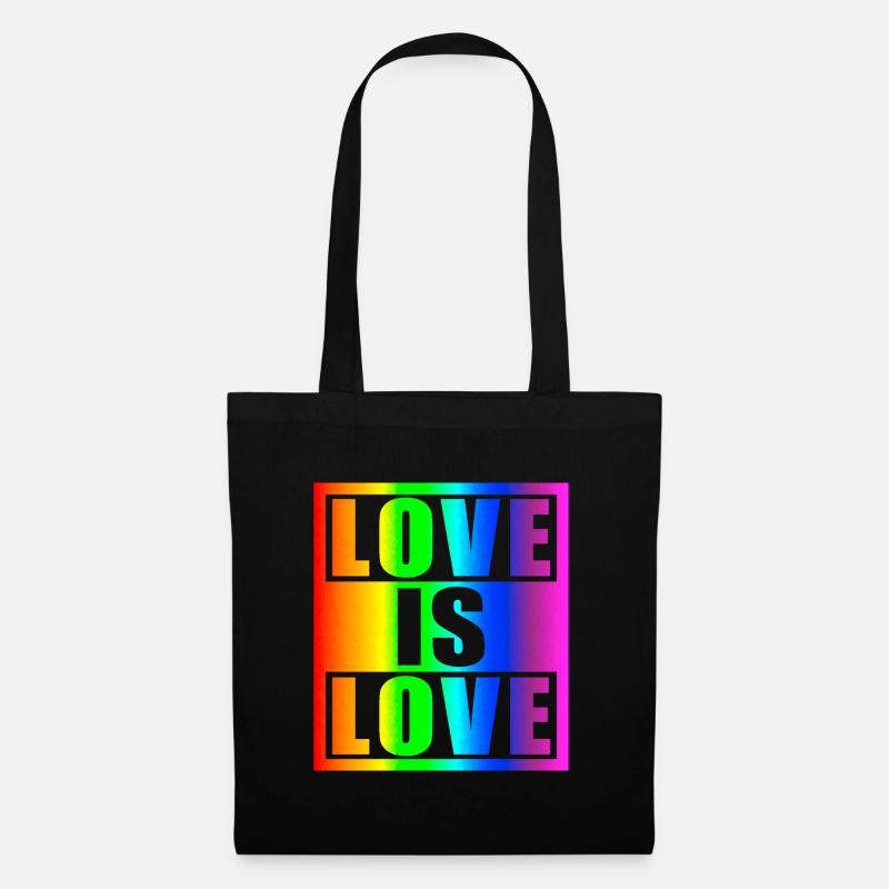 Love is love - Stoffbeutel - Schwarz