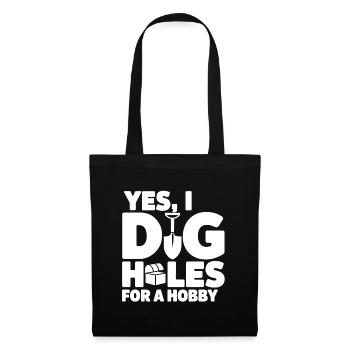 Metal Detector Holes Digging Hobby Treasure Hunter - Tote Bag - black - Front