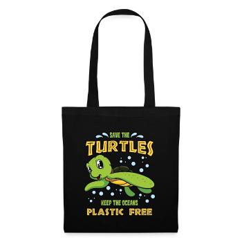 Save the turtles - Tote Bag - black - Front