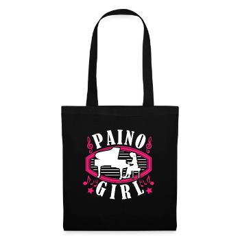 Daughter of Piano Pianist Grand piano Piano Girl - Tote Bag - black - Front