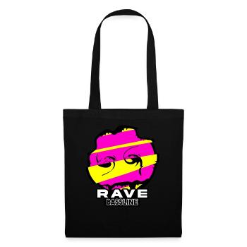 Rave Oldschool Smily on Pills - Stoffbeutel - Schwarz - Vorne