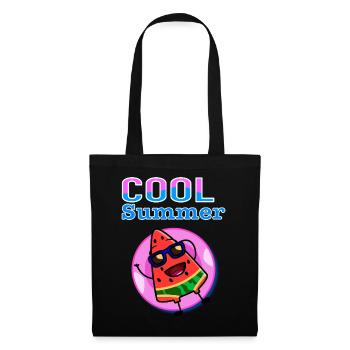 Cool Summer Watermelon – Cute Kawaii Summer Vibes - Stoffbeutel - Schwarz - Vorne