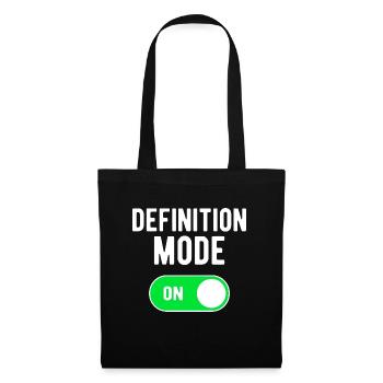 Mode Définition ON Gym Entraînement de musculation - Sac en tissu - noir - Devant