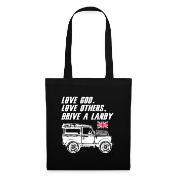 Drive a Landy - Stoffbeutel - Schwarz - Vorne