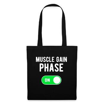 Phase de gain musculaire ON Entraînement de poids de musculation - Sac en tissu - noir - Devant