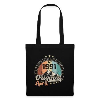 1991 April 1991 Birthday April 1991 April - Tote Bag - black - Front