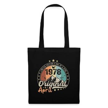 1978 April 1978 Birthday April 1978 April - Tote Bag - black - Front