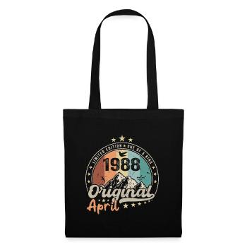 1988 Avril 1988 Anniversaire Avril 1988 Avril - Sac en tissu - noir - Devant