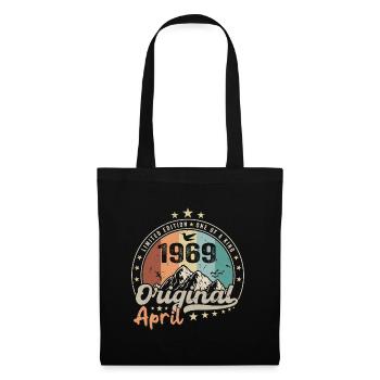 1969 Avril 1969 Anniversaire Avril 1969 Avril - Sac en tissu - noir - Devant
