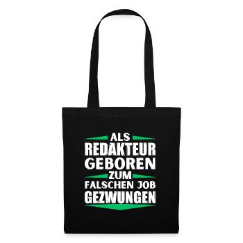 Editor landed in the wrong job - Tote Bag - black - Front