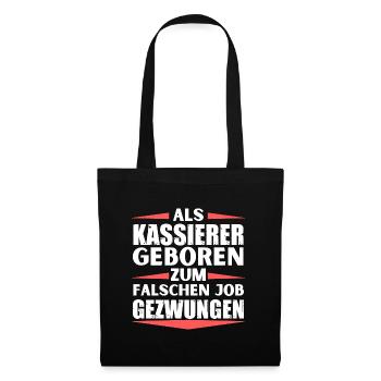Kassierer im falschen Job gelandet - Stoffbeutel - Schwarz - Vorne