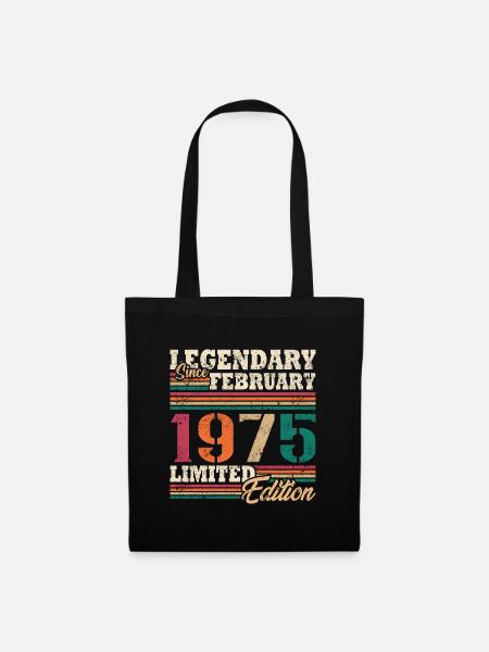 Legendäre Februar 1975 Limited Edition - Stoffbeutel - Schwarz