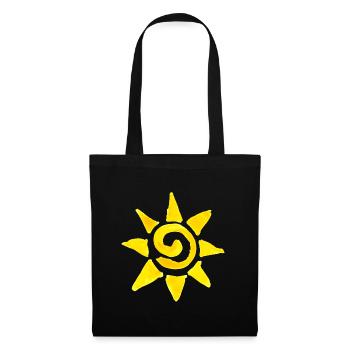 Sonne - Stoffbeutel - Schwarz - Vorne