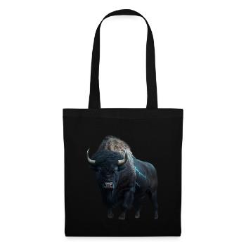 Bison black buffalo with lightning and thunder strong - Tote Bag - black - Front