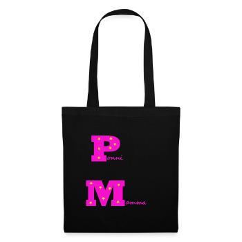 Pony mom pink with stars - Tote Bag - black - Front