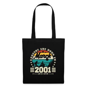 March 2001. Birthday gift March 2001. - Tote Bag - black - Front