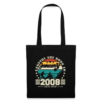 January 2008. Birthday gift January 2008. - Tote Bag - black - Front