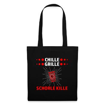 Schorle Pfälzer Dubbeglas Geschenk - Stoffbeutel - Schwarz - Vorne