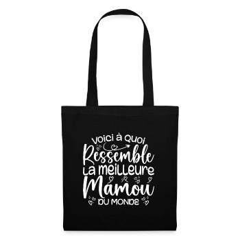 Cadeau Meilleure Mamou - Cadeau Super Mamou - Sac en tissu - noir - Devant