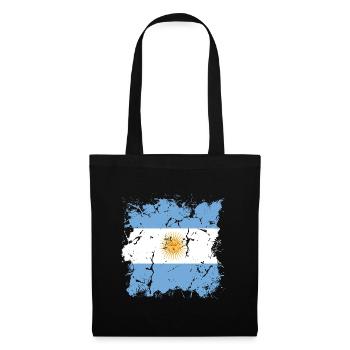 Argentine Drapeau Amérique du Sud Drapeau argentin - Sac en tissu - noir - Devant