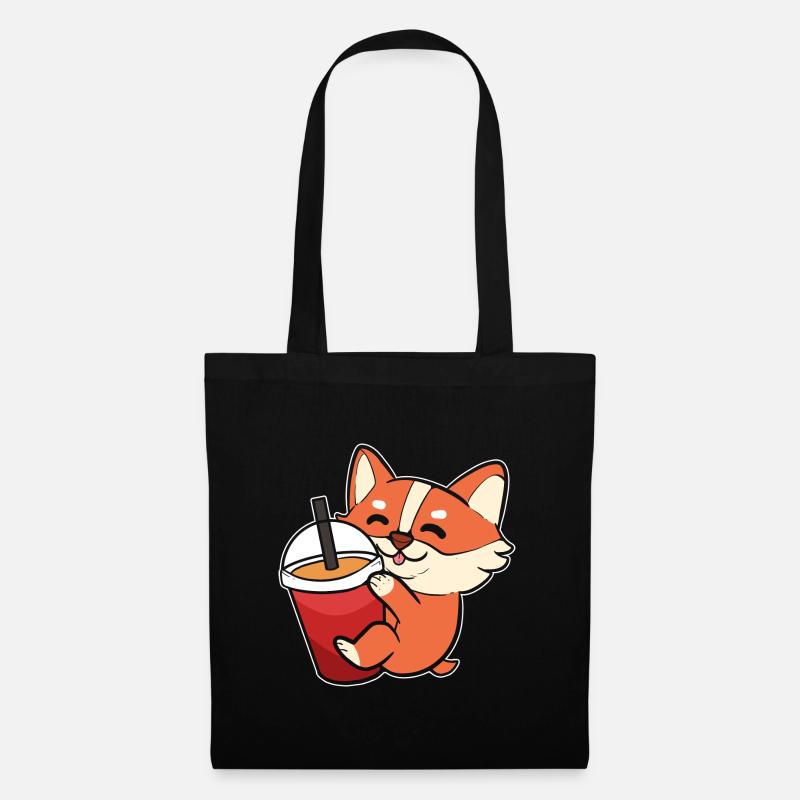 Corgi - Stoffbeutel - Schwarz