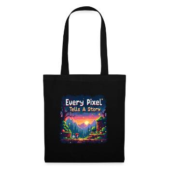 Chaque pixel raconte une histoire - Retro Gaming - Sac en tissu - noir - Devant