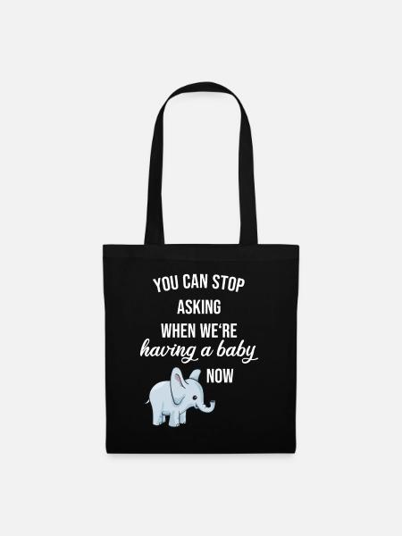 Pregnancy baby gift - Tote Bag - black
