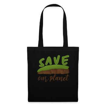 Save our planet gift shirt - Tote Bag - black - Front