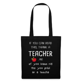 Teacher out of conviction teaching passion - Tote Bag - black - Front