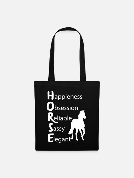 Equestrian Horse Riding Horsewoman Gifts Ponny - Tote Bag - black