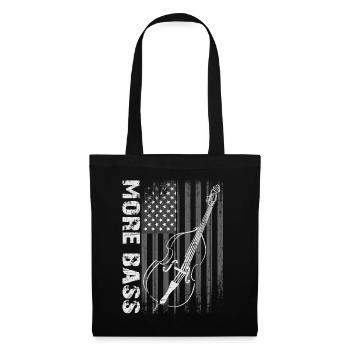 Plus de contrebasse basse avec drapeau américain - Sac en tissu - noir - Devant