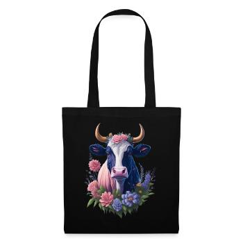 Vache - Sac en tissu - noir - Devant