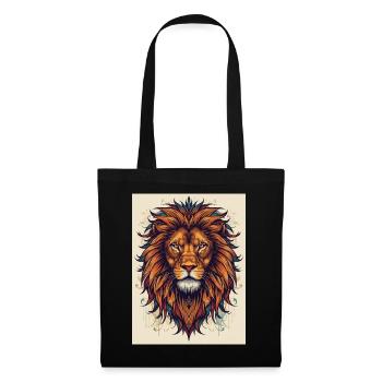 Lion portrait in the magic of colors - Tote Bag - black - Front