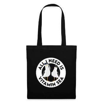 All i need is Vitamin Sea Northern Germany Möwe - Tote Bag - black - Front