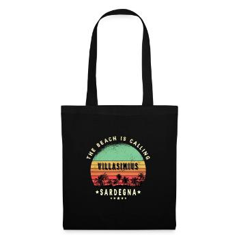 Design de plage de Villasimius, Sardaigne, Italie - Sac en tissu - noir - Devant