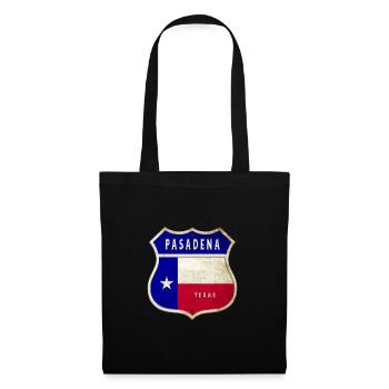 Pasadena Texas Wappen Flaggen Design - Stoffbeutel - Schwarz - Vorne