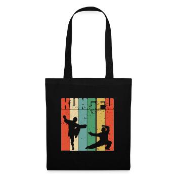 Vintage Kung Fu | Kung Fu Kampfkunst - Stoffbeutel - Schwarz - Vorne